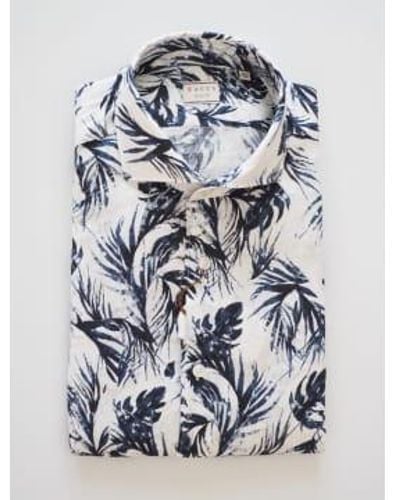 Xacus Shirt Collar Cuteaway Canvas Size 39 - Blue