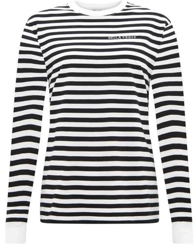 Bella Freud Long Sleeve Striped T-Shirt - Schwarz