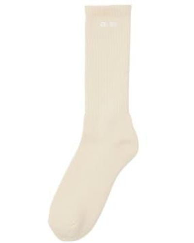 Obey Bold Socks Unbleached One Size - Natural