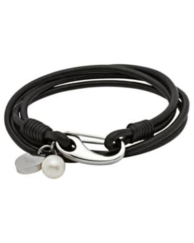 Unique Leather Wrap Bracelets Dark - Black