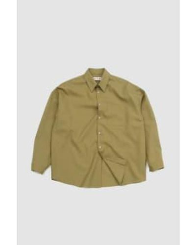 Marni Tropical woll boxy shirt lime - Grün