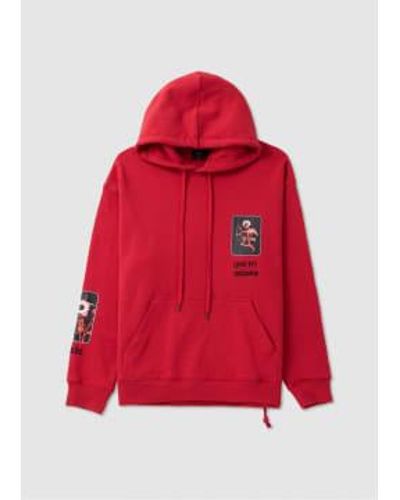 Ksubi Sudara con capucha carmesí biggie de icons en rojo hombre