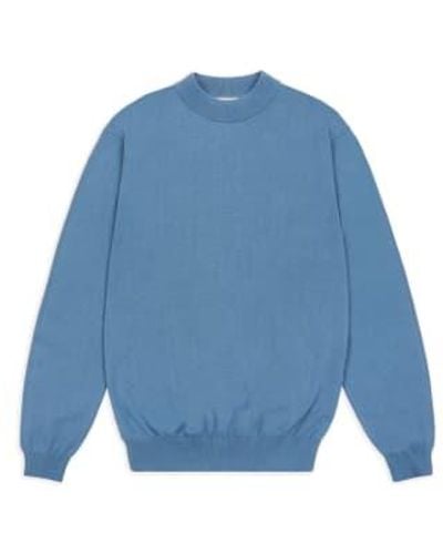 Burrows and Hare Mock Turtle Neck S - Blue