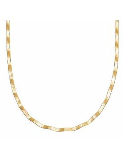 Daisy London Plated Wavy Snake Necklace - Metallic