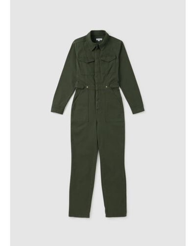 GOOD AMERICAN Fit Success Long Sleeve Jumpsuit - Green