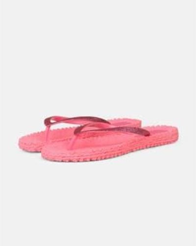 Ilse Jacobsen Glitzer flip flops - Pink