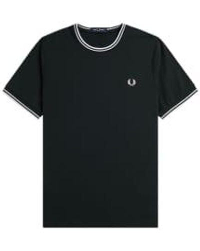 Fred Perry Twin Tipped T-shirt Night / Snow White - Black