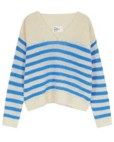 Leon & Harper Nous Stripes Sweater - Blue