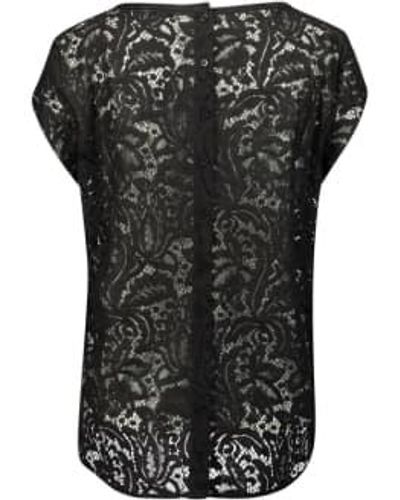Hunkydory Erin Lace Top L - Black