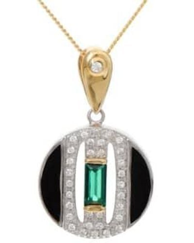 V By Laura Vann Daphne Circle Necklace Plated / Cubic Zirconia - Metallic