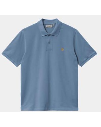 Carhartt Polo Chase Pique Sorrent / - Blue
