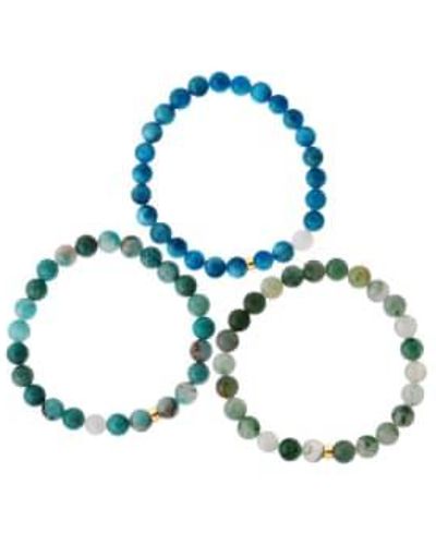 Renné Jewellery Believe Bracelet Stack S/m - Blue