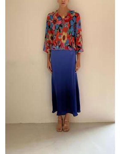 RIXO London Kelly Skirt Ombre 6 - Blue