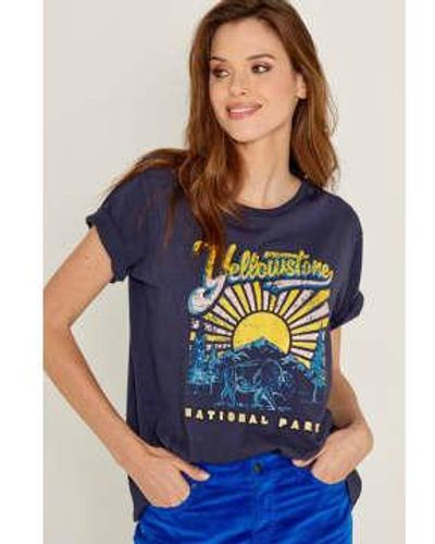 Five Jeans Yellowstone-t-shirt in marineblau