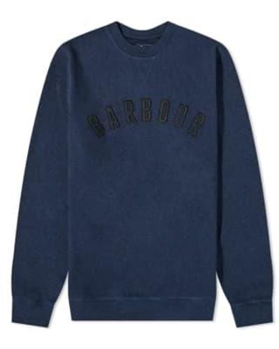 Barbour Debson Logo Sweatshirt Navy Marl - Blu