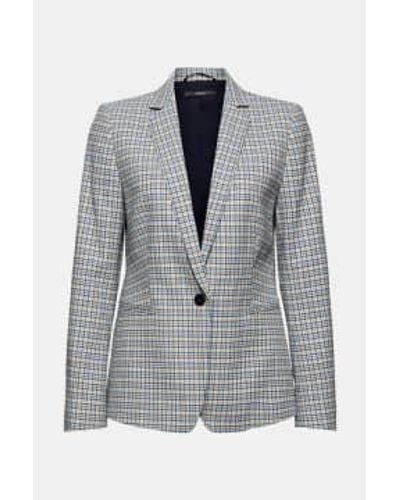 Esprit And White Check Jacket 40 - Gray