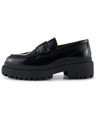 Shoe The Bear Iona Saddle Loafers High Shine - Black