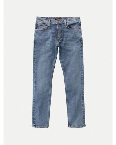 Nudie Jeans Jeans doyennes maigres - Bleu