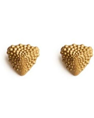 Maison 203 Gold Urchin 3D Printed Earrings - Metallizzato
