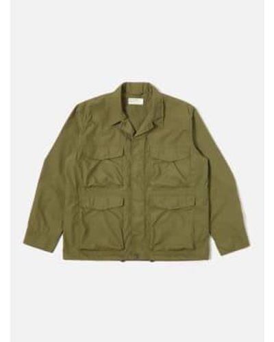 Universal Works Veste parachute field recycled poly tech - Verde
