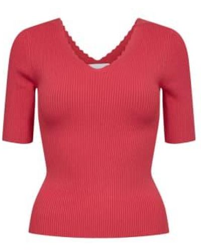 Numph Or Ayelet Ss Pullover Teaberry - Rosso