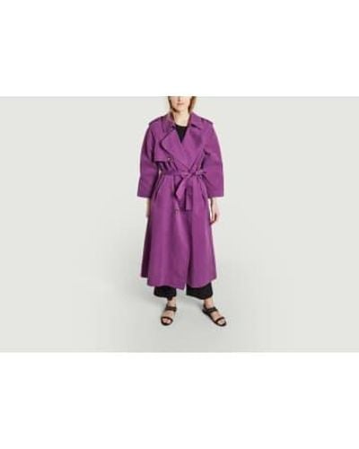 Modetrotter Swan Trench Coat S - Purple