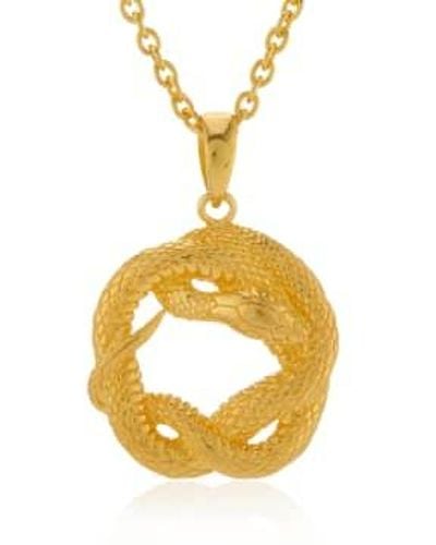 WINDOW DRESSING THE SOUL 925 Snake Necklace Gold W/ Gold Plate - Metallic