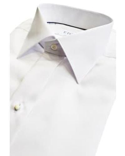 Eton Contemporary Fit Signature Twill Tuxedo Shirt 10001170400 - Bianco