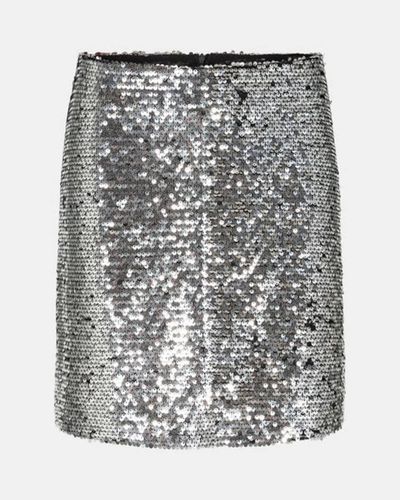 Sofie Schnoor Sequin Mini Skirt - Grey