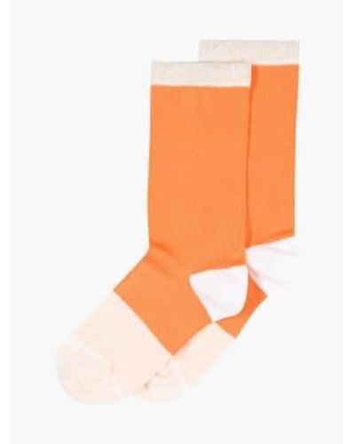 mpDenmark Juno Ankle Socks Muskmelon 37-39 - Orange
