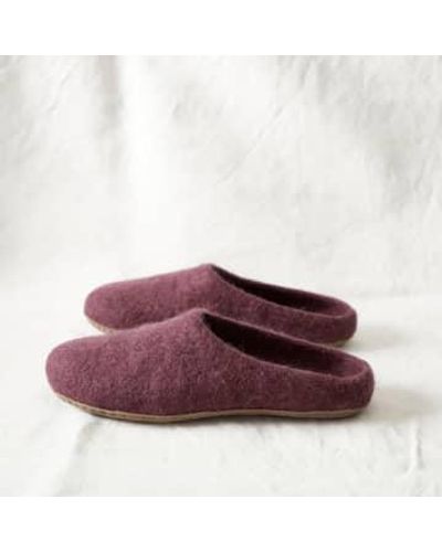 Aura Que Handgefertigte öko-filz-pantoffeln mit wildledersohle - Mehrfarbig