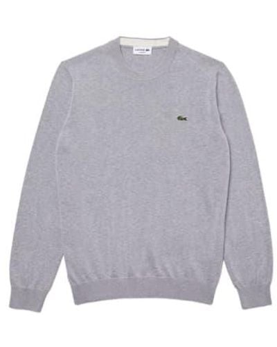 Lacoste New Cotton Crew Knit Ah1985 - Grey