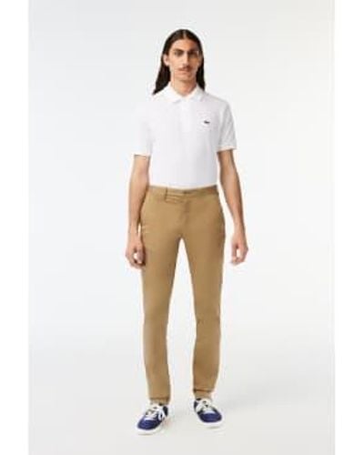Lacoste Mens New Classic Slim Fit Stretch Cotton Trousers 1 - Bianco
