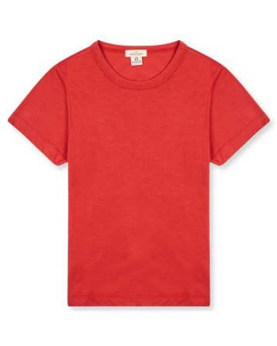 Burrows and Hare T-shirt rouge