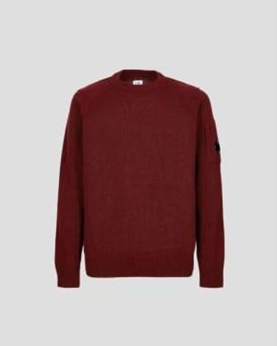 C.P. Company Knitwear Crew Neck Lambswool Port Red 50