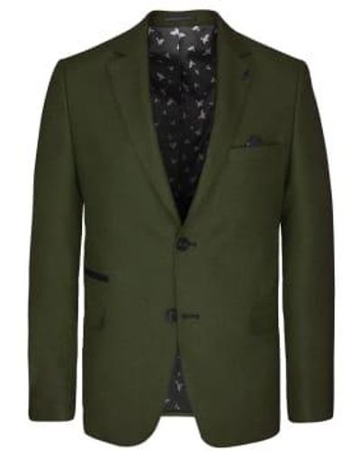 Fratelli Textured Suit Jacket 36 - Green