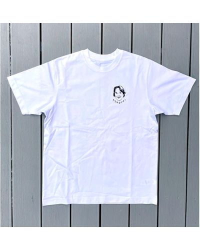 ARNOLD's Arnie T-shirt White Heavyweight - Blue