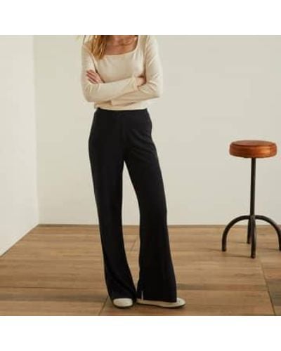 Yerse Fluid Wide Leg Trousers S - Natural
