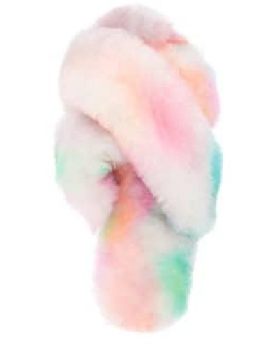 EMU Fairy Floss Tie Dye Sheepskin Mayberry Slippers 40 / - Pink