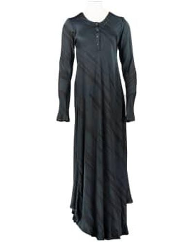 Rabens Saloner Noell Wild Stripe Long Dress L - Black