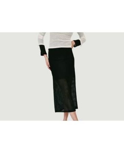 PARISIENNE ET ALORS Fishnet Skirt Boucry 36 - Black