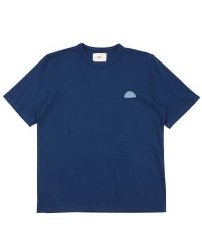 Folk T-shirt slub - Bleu