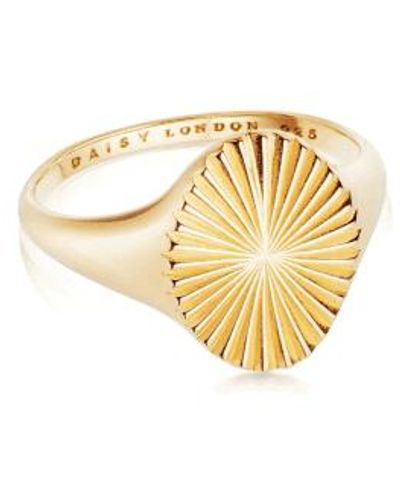 Daisy London X Estee Lalonde Sun Signet Ring - Metallizzato