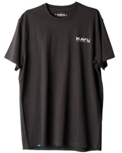 Kavu Klear Above Etch Art T-shirt Licorice Large - Black