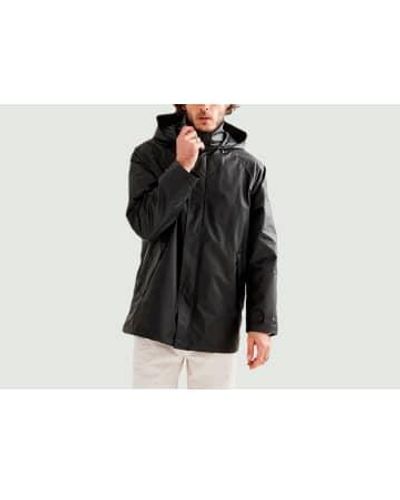 Aigle Coated Mid Length Jacket - Nero