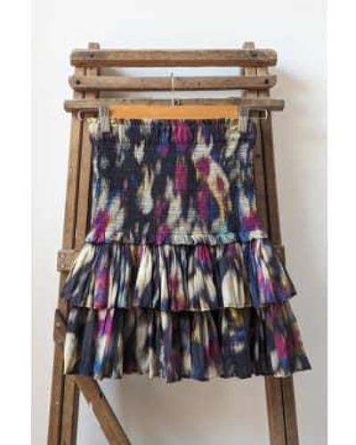 Isabel Marant Naomi Ochre & Ruffle Skirt 34 - Blue