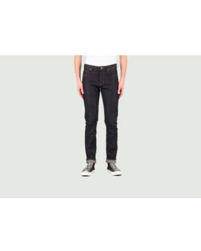 Naked & Famous Super Guy Jeans - Blau