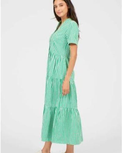 Lilac Rose Lilac Pretty Vacant Maxi Dress In Green Gingham Print - Verde