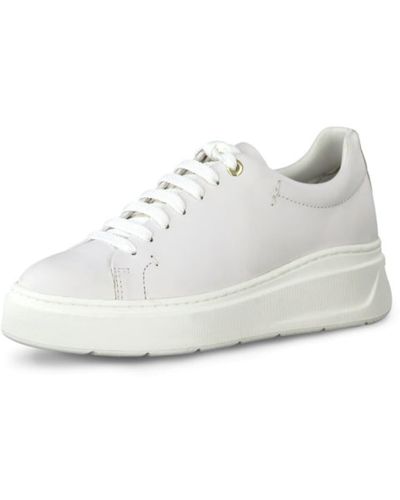 Tamaris White Lace Up Sneakers