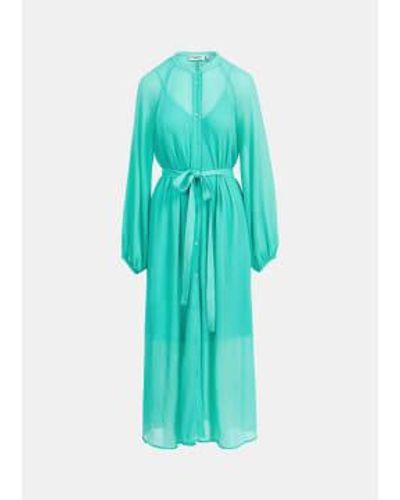 Essentiel Antwerp Dridis Belted Maxi Dress In Trinidad 10 - Blue